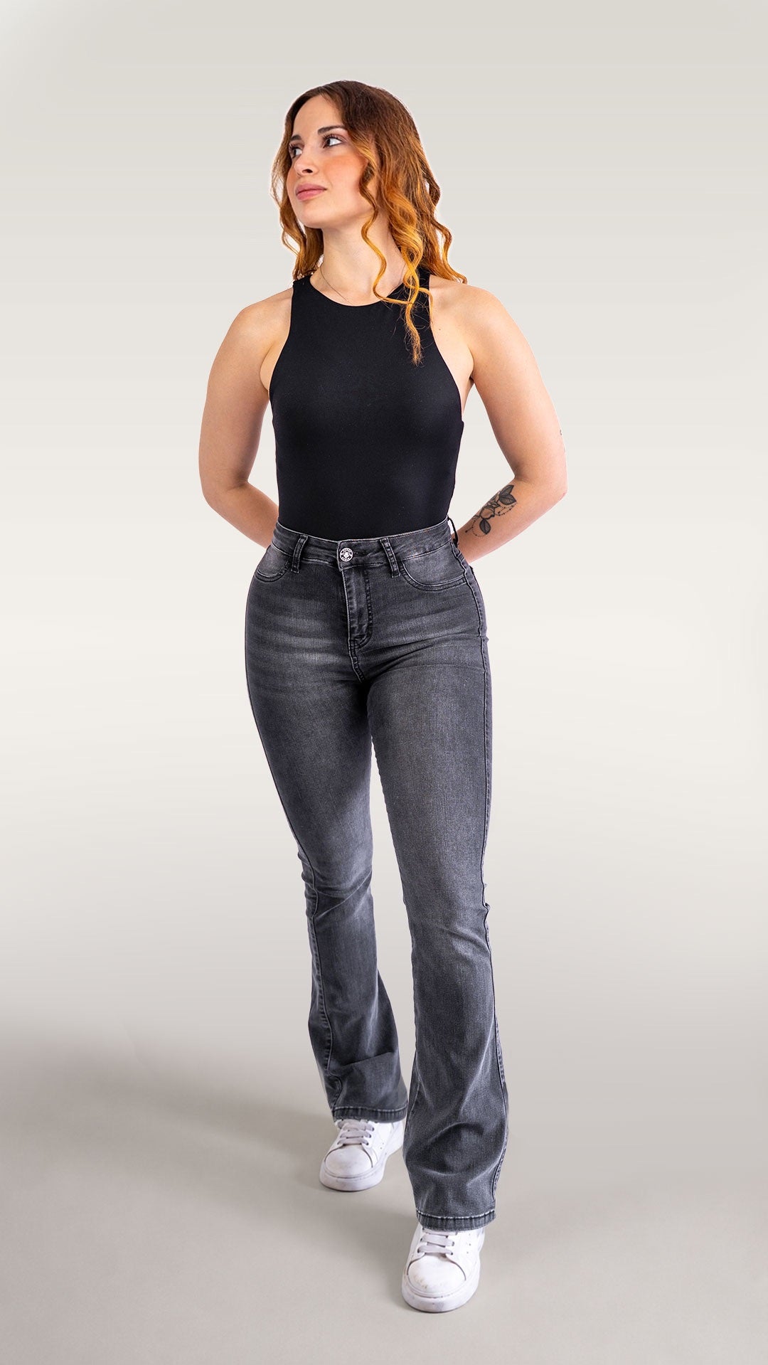Flared Black Jeans