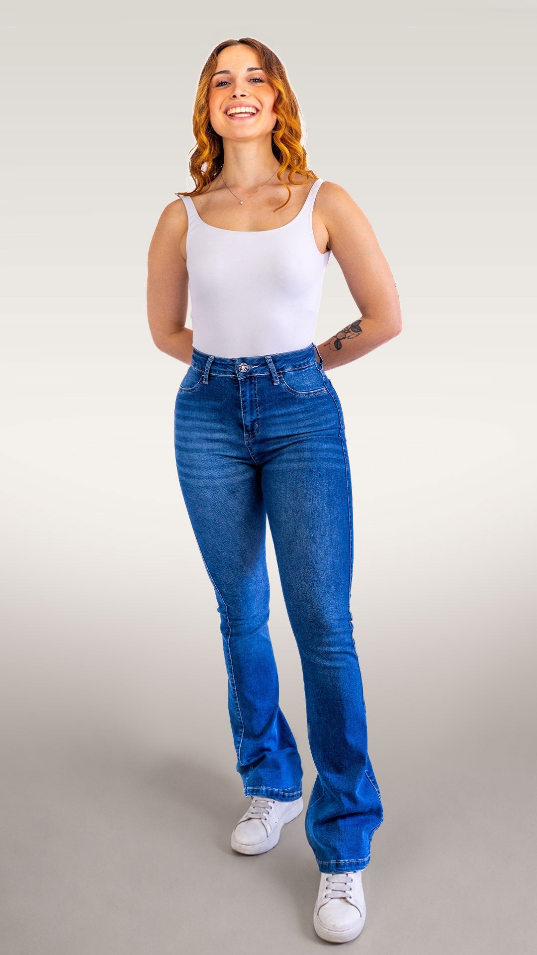 Flared Blue Jeans